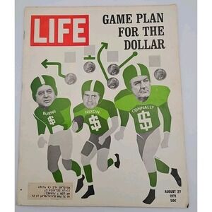 LIFE Magazine August 27 1971 Nixon Football Cover Game Plan for the Dollar